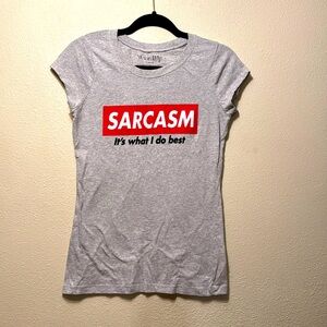T-shirt Junior Sarcasm grey size L 11-13
